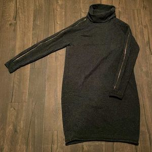 Charcoal Cowl Neck Sweater Dress | French Connection